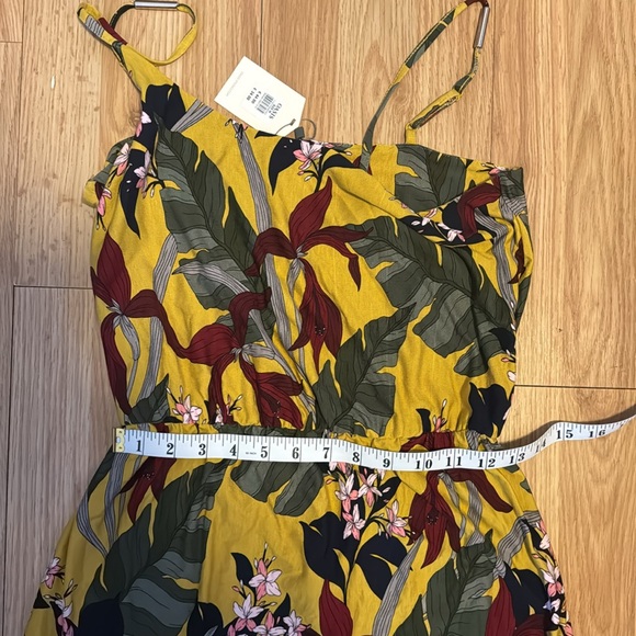 BNWT OASIS Yellow Multi Tropical Floral Palm Leaf Summer Cami dress - Picture 13 of 16